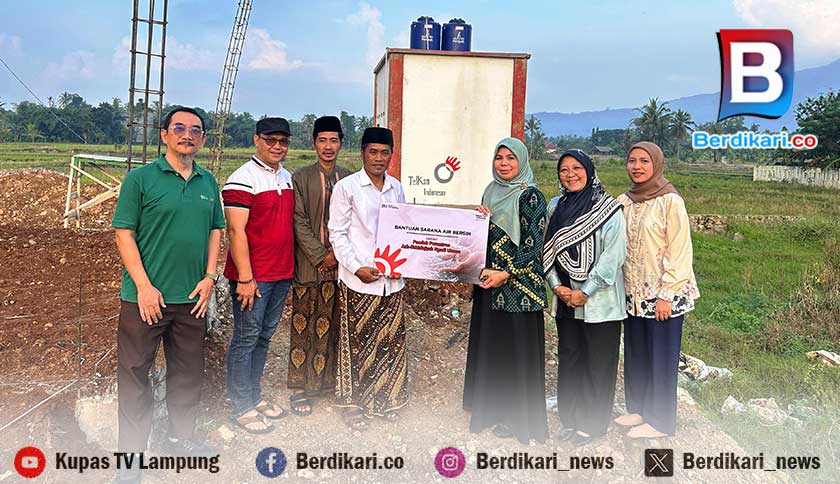 Telkom Witel Lampung Sediakan Sarana Air Bersih di Pringsewu
