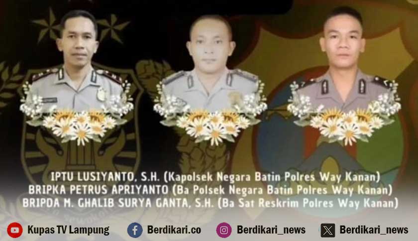 Tiga Polisi Gugur Saat Gerebek Sabung Ayam Diberi Kenaikan Pangkat