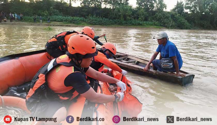 Tim SAR Gabungan Temukan Warga Lampung Tengah Tewas Tenggelam di Sungai Rejosari