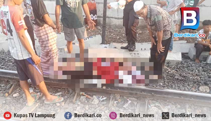 Wanita Diduga Depresi Tewas Tertabrak Kereta di Garuntang Bandar Lampung