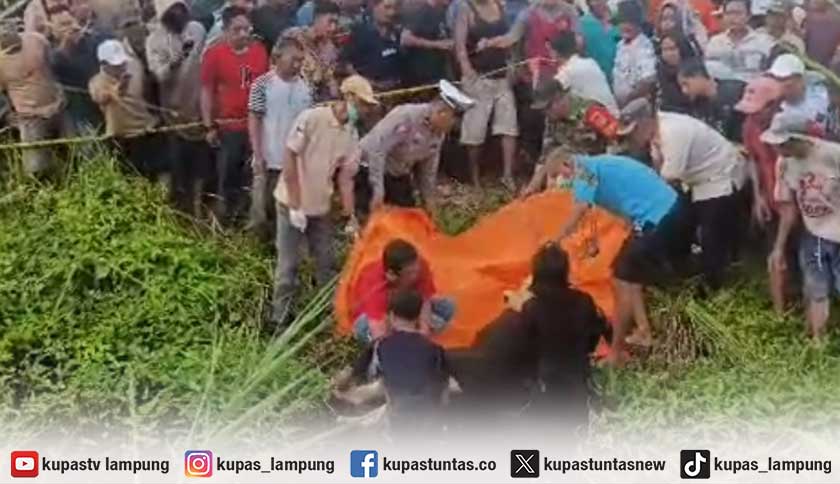 Warga Purwosari Lamtim Geger, Mayat Perempuan Ditemukan di Aliran Sungai