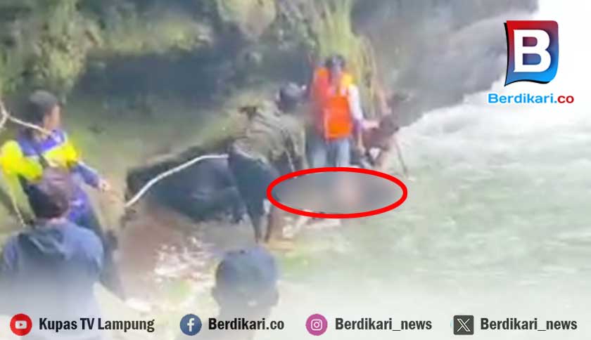 Wisatawan Tewas Terseret Arus Air Terjun Kalong Lambar