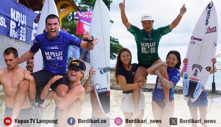WSL Krui Pro 2025: Australia dan Jepang Kuasai Podium, Peselancar Indonesia Gugur di Perempat Final
